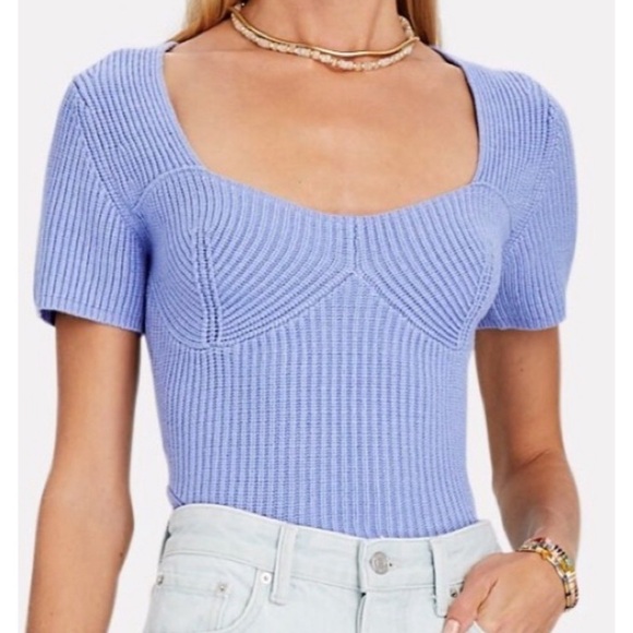STAUD Buxton Top in Periwinkle - Picture 1 of 2